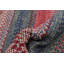 Kilim fabriqué à la main à motif géométrique en laine bleu marine/rouge/beige Tapis décoratif-1875872916