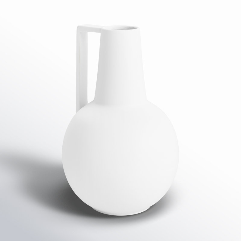 Moriarty 9'' Handmade Ceramic Table Vase, White