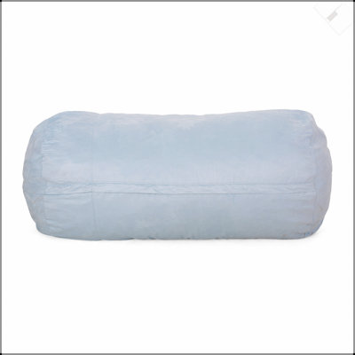 Aruba 8 Foot Microfiber Cylindrical Bean Bag, Seafoam, Comfortable And Stylish Seating For Modern Homes