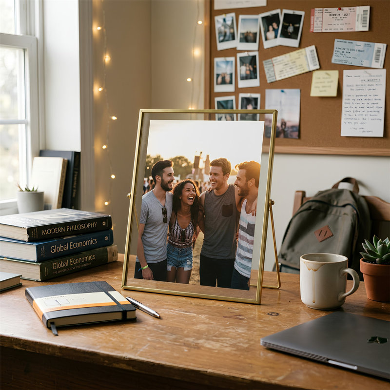 Nicola Spring - Standing Metal Picture Photo Frame, Gold, 20cm x 25cm, 5