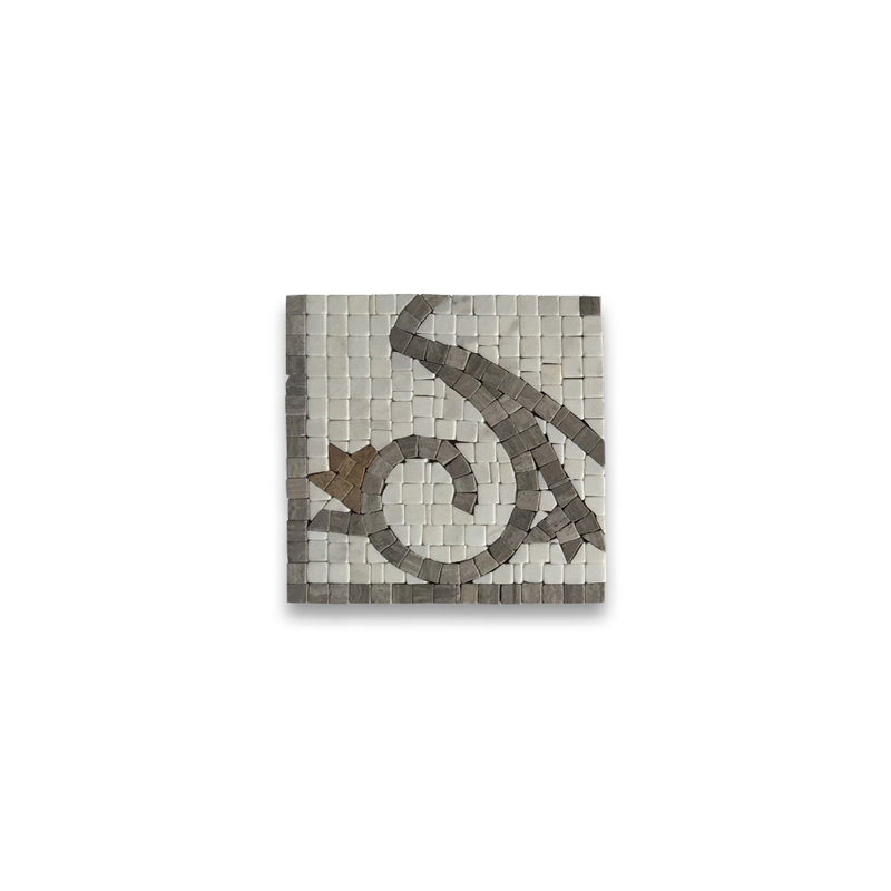 Carrelage décoratif en marbre 5,9 "x 5,9" doré / beige