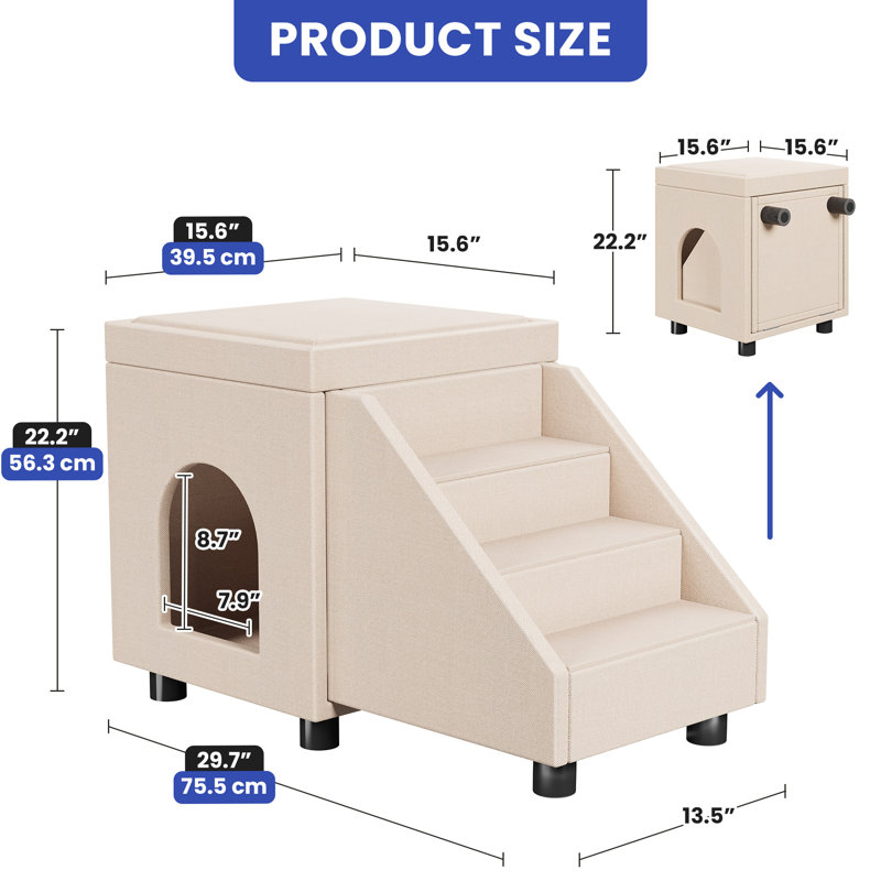 Gieslinde Litter Box Enclosure, Beige