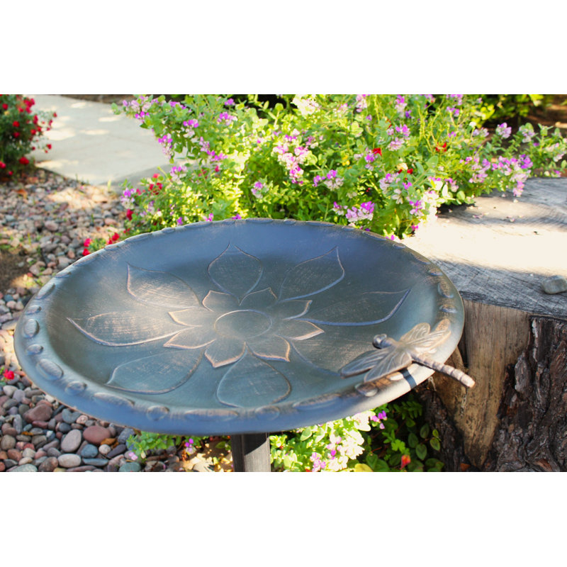 Bain d'oiseaux Maytown, H 27,5 po x l 19,25 po x p 19,25 po, Rouille de cuivre
