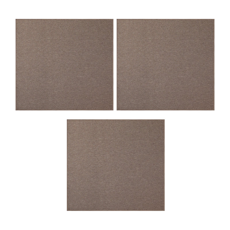 Tapis de couleur unie pour l'intérieur et l'extérieur Hubner Furnish my Place, Carré 3 pi x 3 pi