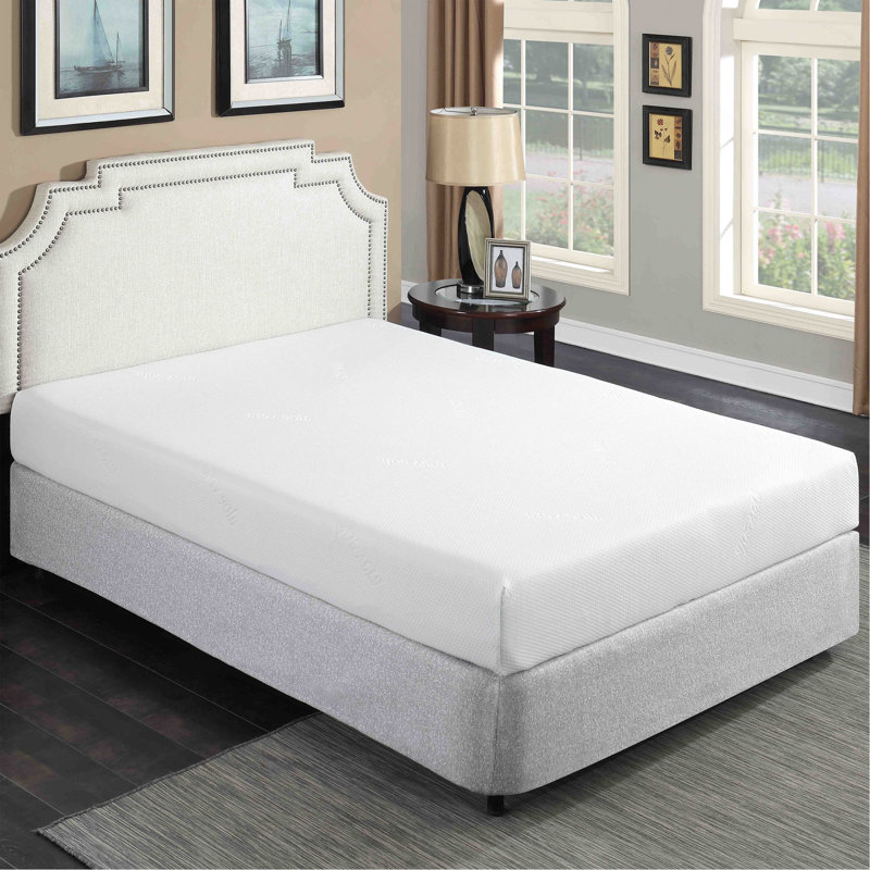 Plush 8 In. Gel Memory Foam Mattress In A Box, Double Layered Cover - Twin Size