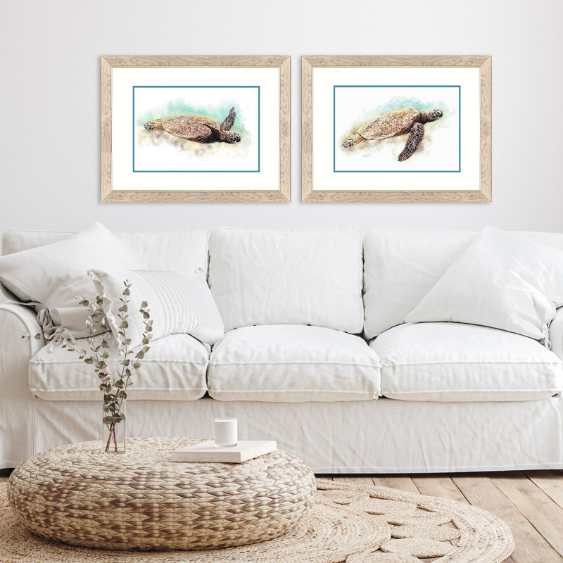 Tortue hawaïenne, art encadré