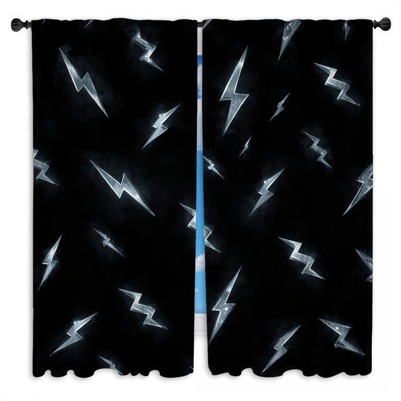 Rideaux de fenêtre Lightning Bolt, 80in x 52in - 2 panels, Sheer