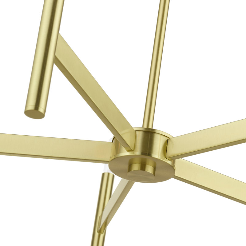 Saisha 5 - Light Dimmable Chandelier, Satin Brass