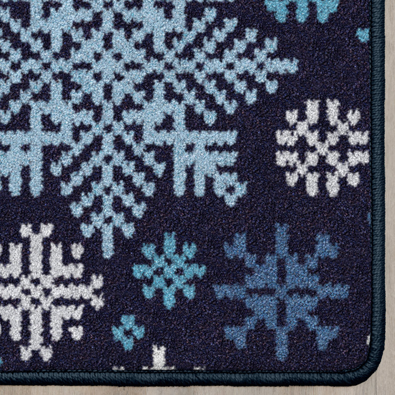 Neige qui tombe, Midnight Frost, 7'8"x10'9" Rectangle