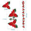Guirlande de fleurs de poinsettia 6 pi 7 po