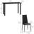 Wrought Studio™ Modern Dining Table Set For 4, Space-Saving 5 Pieces Kitchen Table Set With Rectangle Table, Padded Seat And Steel Frame-1757105313