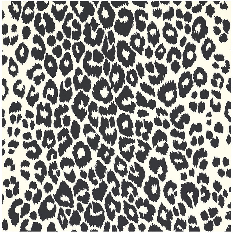 Iconic Leopard Wallpaper, Graphite