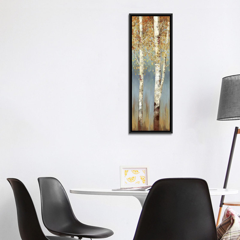 «Butterscotch Birch Trees II» par Allison Pearce - Estampe numérique sur toile tendue avec châssis panoramique