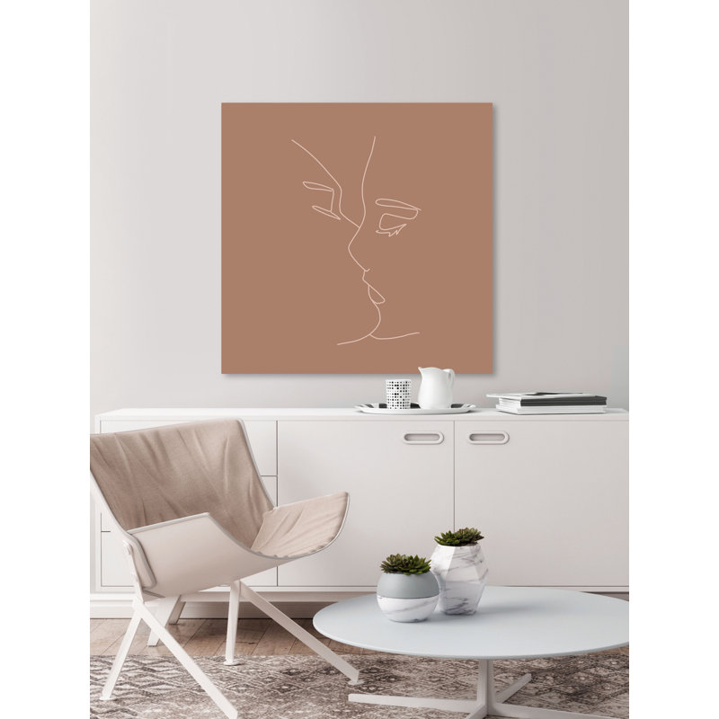 Couple In Love - Wrapped Canvas Painting, 66cm H x 66cm W x 3.81cm D