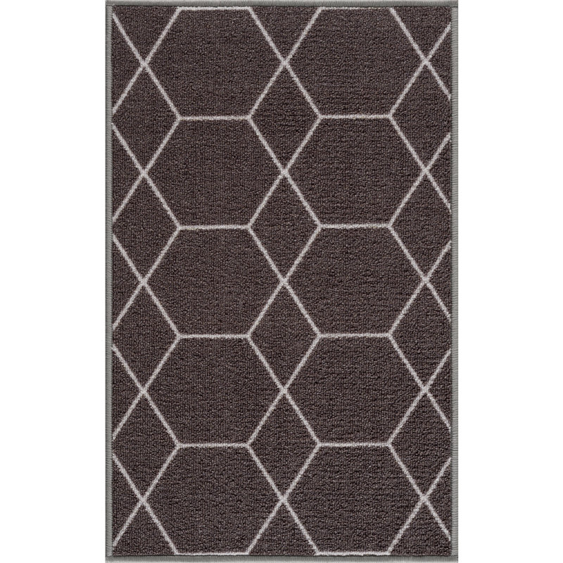 Tapis d'escalier antidérapant Tiffin, Gris foncé