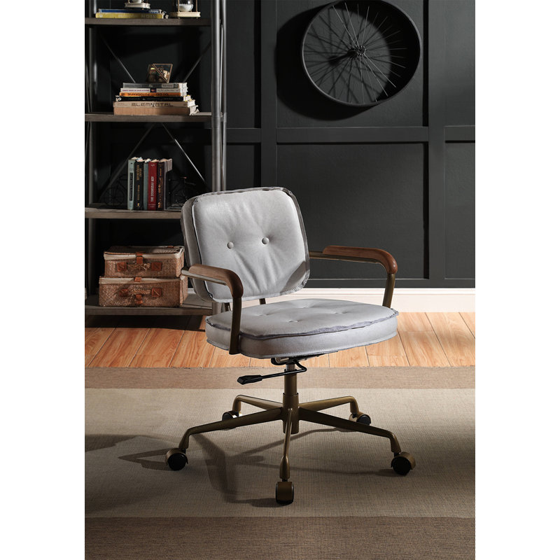 Chaise de bureau Siecross, Blanc antique