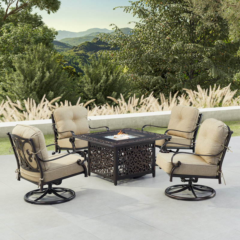 Greer Outdoor 5 - Piece Conversation Set