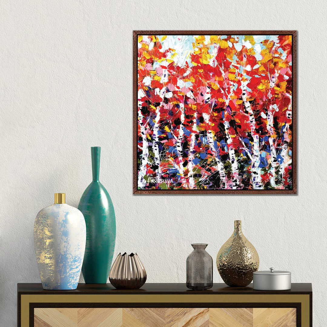 Herbstwald I von Aliaksandra Tsesarskaya - Galerie-Giclée auf Leinwand