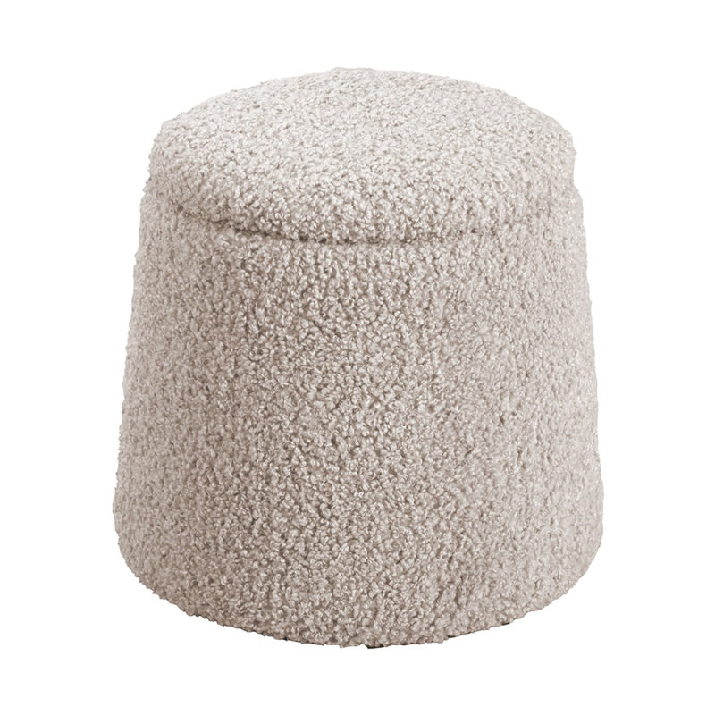 Rangement rond beige avec rembourrage en mousse haute - 20 x 20 x 18,5 pouces, 15,4 lb, aucun assemblage requis beige doux, 20,35 x 20,35 x 18,85 15,38 lb, Exigence
