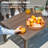 Jahmere 4 - Person Metal Outdoor Seating Group with Thick Cushions，2 Rocking Chairs-1683159791