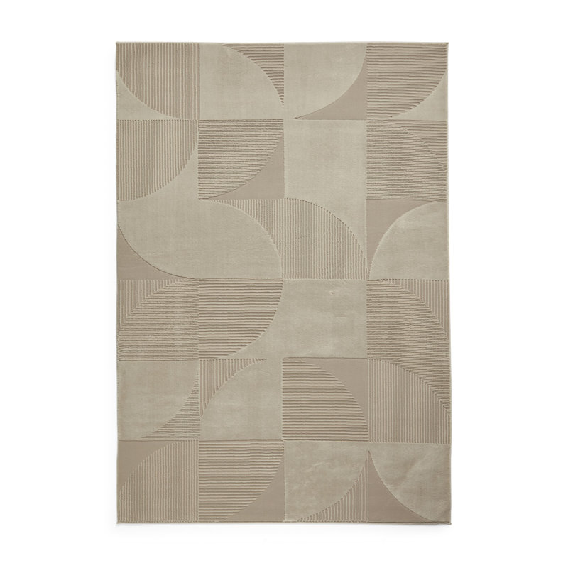 Taylani Rectangle Geometric Washable Area Rug, Rectangle 160 x 230 cm