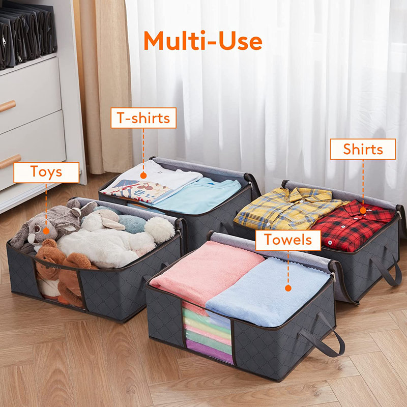 Ensemble de rangement en tissu sous le lit, 6, H 19 po x l 14 po x P 8 po