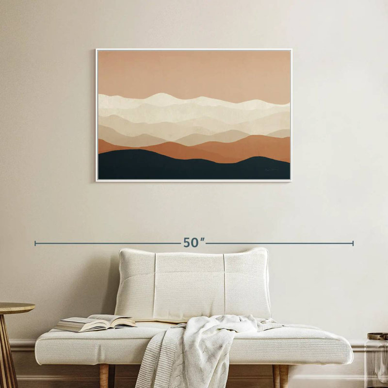 Mojave II, Cadre flottant blanc, 37 po x 25 po