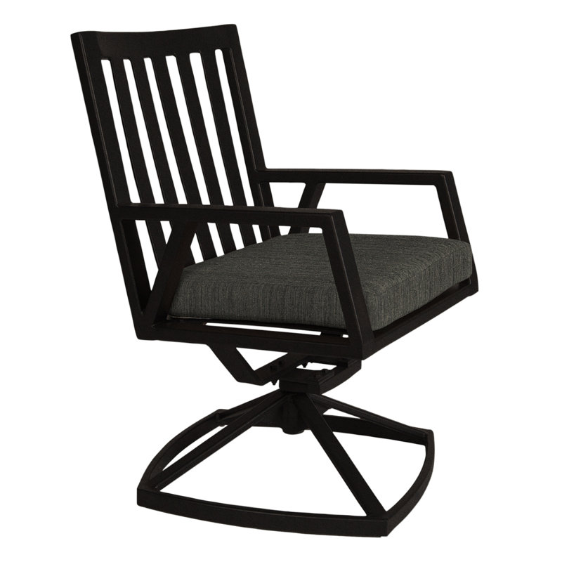 Aris Outdoor Rocker Chair, Carbon Black, Adena Shale