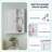  24 in. W x 7 in. D x 28 in. H Wall Bathroom Cabinet Over The Toilet Storage-1244435559