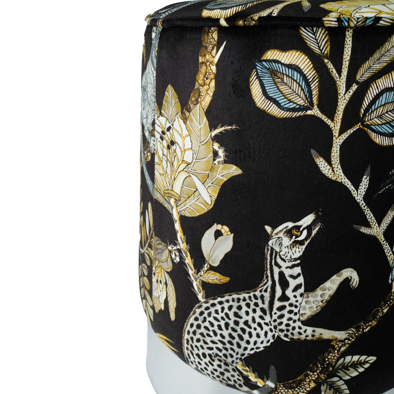 Ardmore 'Camp Critters' Velvet Pouf
