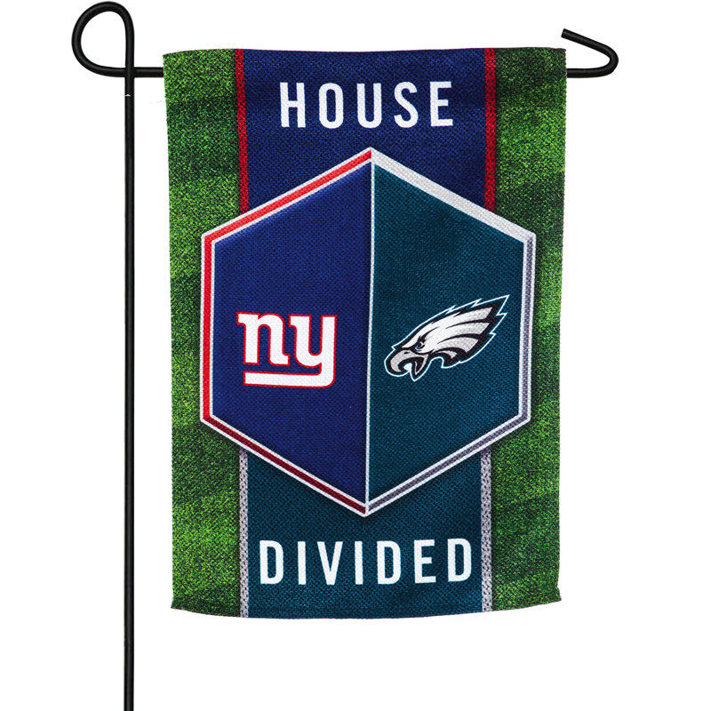 Polyester à 2 côtés 18 x 13 po drapeau de jardin NFL, Giants de New York / Eagles de Philadelphie