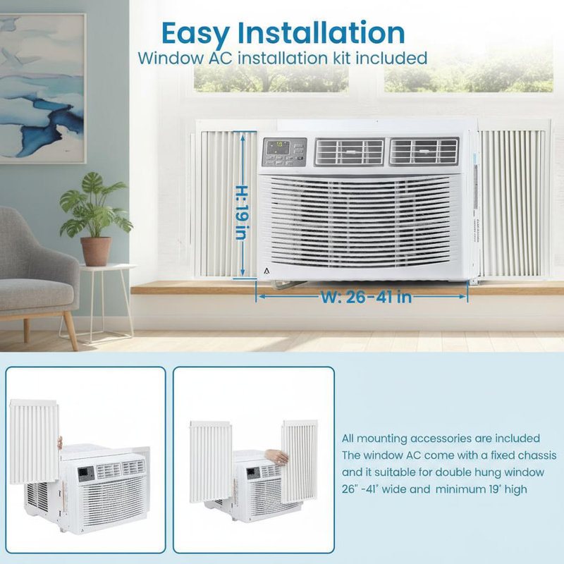 10000 BTU Window Air Conditioner, Fast Cooling to 450 Sq.Ft.