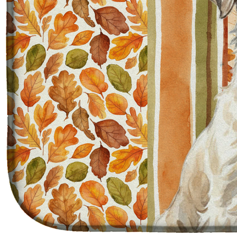 Sealyham Terrier Heirloom Fall Dish Drying Mat