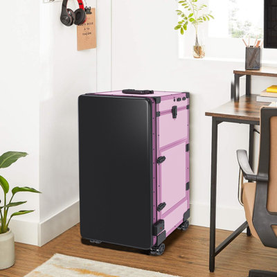 Portable Nail Table With Led Mirror, Bluetooth Speaker, Lockable Storage & Telescopic Pole – Folding Manicure Station For Salon Or Home Use ?