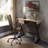 Gold Aluminum Rectangular Writing Desk