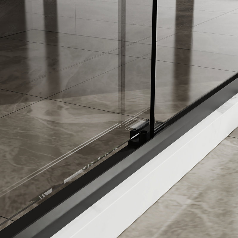 Shower Enclosure 60 In X 72 - Clear Tempered Glass, Matte Black, Efficient 60"X72" Door Spectacular