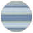 Blue Themed Stripe Geometric Patterned Fringed Vintage Decorative Carpet-211489590