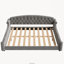 Lit de jour Queen moderne de luxe capitonné, gris-1546583119