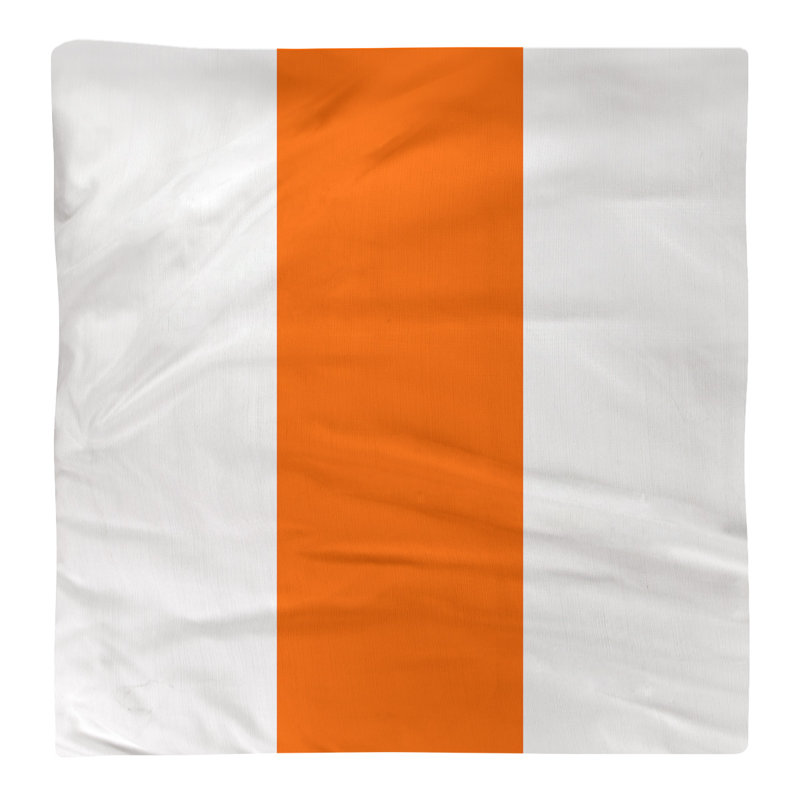 Serviette de coton 22" miami dîner, Blanc / orange