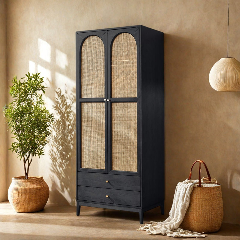 Armoire de rangement moderne et simple, Noir