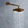 BathSelect Ancient Square Antique Brass 8” Rainfall Wall Shower Head with Handheld 
