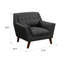 Fauteuil d'appoint gris Wallace & Bay Browning-106688616