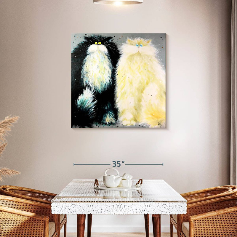 Brampt Mr And Mrs Cats, 36" H x 36" W