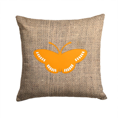 Coussin décoratif intérieur/extérieur moisissure carré en toile jute papillon