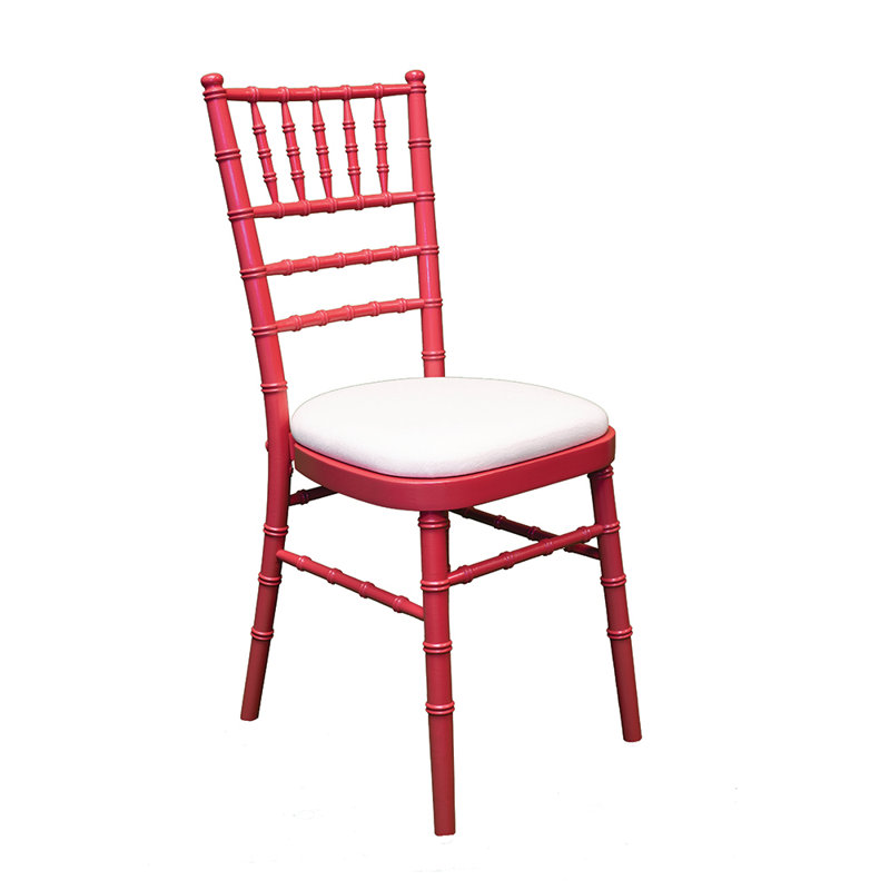 Arrington 43cm H Polyester Blend Upholstered Ladder Back Side Chair, Pearl, Red