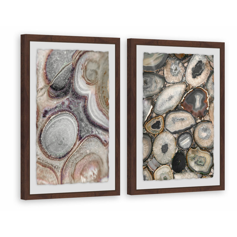 Geode Bunch Diptych - ensemble de 2 reproductions de photos encadrées, H 24 po x l 16 po x L 1,5 po
