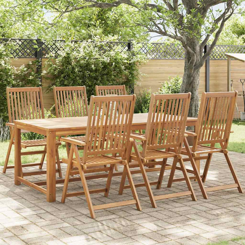 Fauteuil inclinable d'extérieur en bois massif VidaXL, Brun