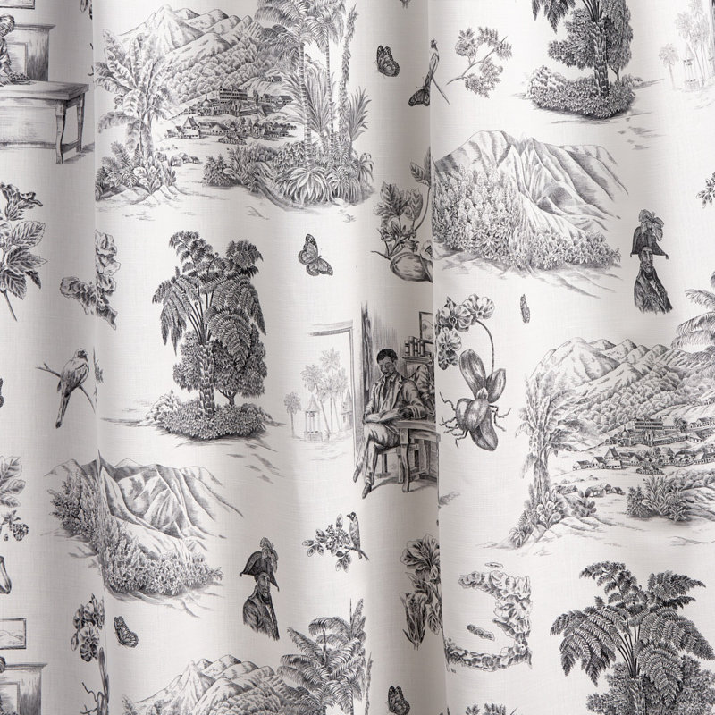Schumacher x Victor Glemaud Toussaint Toile Fabric, Black