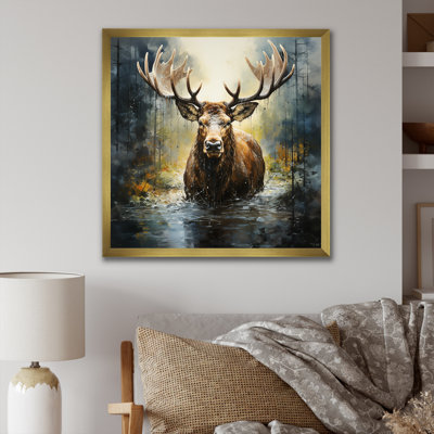 Mystic Moose In Forest I - Moose, art mural