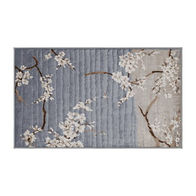 Machine Washable Gray Area Rug